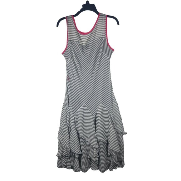 Robbie‎ Bee Dress Women's  Size 16 Striped Sleeveless Ruffled Preowned - Picture 2 of 8
